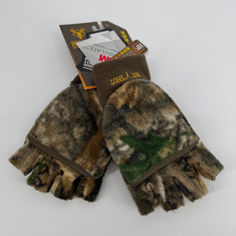 NEW Hot Shot Mens Realtree Camo Thinsulate Glomitt Gloves 25-695C-ED-L Large